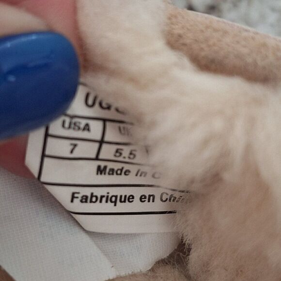 UGG Tan Suede Loafers with Cream Lining - Picture 7 of 10